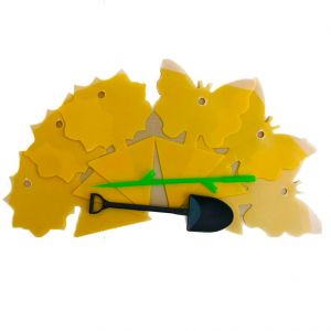 לוחיות דבק קטנות ללכידת חרקים 